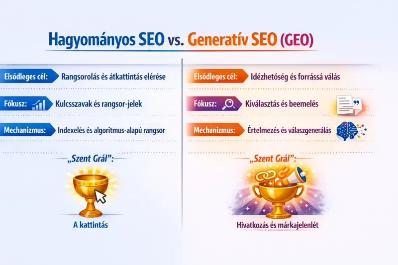Hagyományos SEO vs. Generatív SEO (GEO)