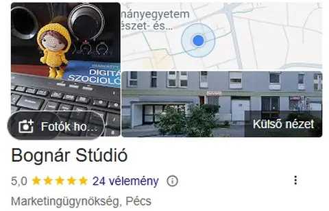 A Bognár Stúdió Cégprofiljának fejléce