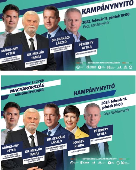 Eltérő szereplőlistával megjelent kampánynyitó plakátok