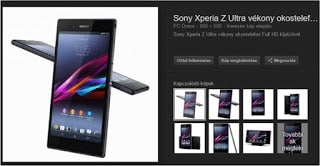 Sony Xperia Z Ultra vékony okostelefon reklámképe